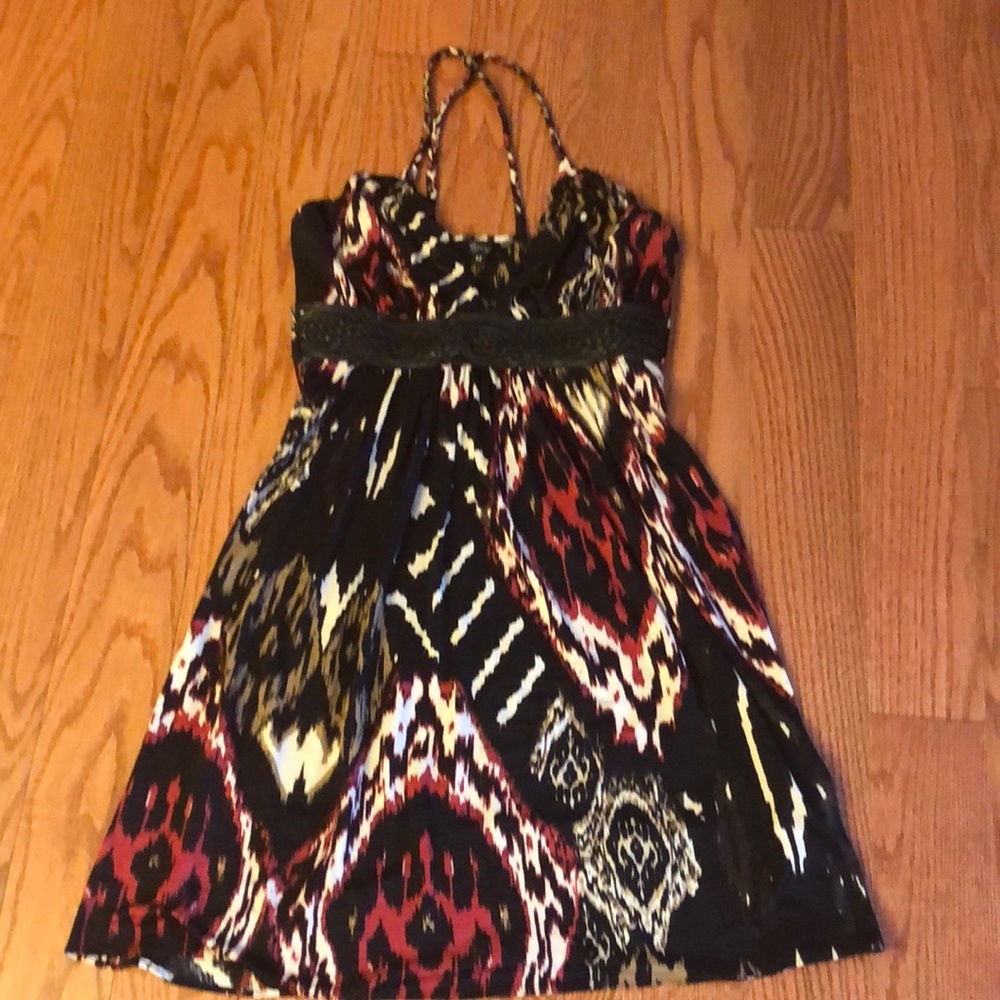 Sky brand dress with braided accent